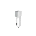Автомобильное зарядное устройство HOCO Z23 имеет большой стиль dual-port car charger set with iP cable White (6957531078012)
