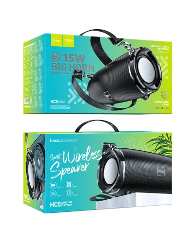 Портативна колонка HOCO HC5 Cool Enjoy sports BT speaker Black (6931474746641)