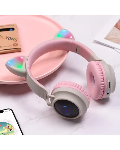 Наушники HOCO W27 Cat ear wireless headphones Grey (6931474718457)