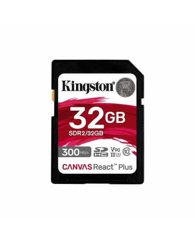 SDHC (UHS-II U3) Kingston Canvas React Plus 32Gb 10 V90 (R-300MB/s) (SDR2/32GB)