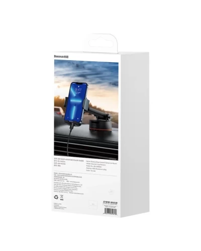 Держатель для мобильного Baseus Easy Control Clamp Car Mount Holder Pro (Suction Cup Version) Tarnish (SUYK020014)