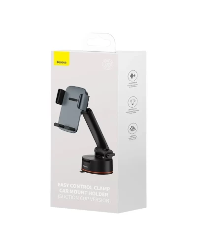 Держатель для мобильного Baseus Easy Control Clamp Car Mount Holder Pro (Suction Cup Version) Tarnish (SUYK020014)