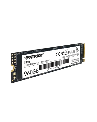 SSD M.2 Patriot P310 960GB NVMe 2280 PCIe 3.0x4 3D NAND TLC (P310P960GM28)