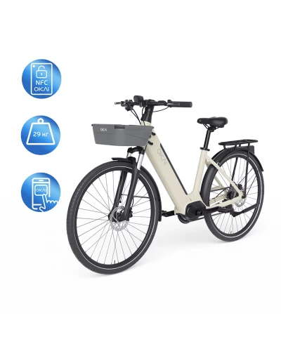 Электровелосипед OKAI EB10 Beige 28', 250(500)W, 14.4Ah, 100km, 25km\h, NFC, App, 29kg (EB10)