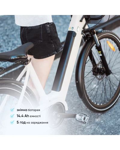 Электровелосипед OKAI EB10 Beige 28', 250(500)W, 14.4Ah, 100km, 25km\h, NFC, App, 29kg (EB10)