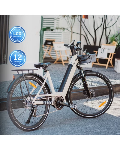 Электровелосипед OKAI EB10 Beige 28', 250(500)W, 14.4Ah, 100km, 25km\h, NFC, App, 29kg (EB10)
