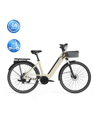 Электровелосипед OKAI EB10 Beige 28', 250(500)W, 14.4Ah, 100km, 25km\h, NFC, App, 29kg (EB10)