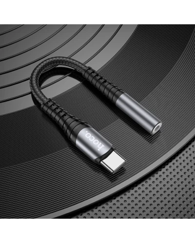 Кабель-переходник HOCO LS33 Type-C Digital 3.5 Audio converter Metal Gray (6931474761163)