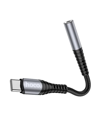 Кабель-переходник HOCO LS33 Type-C Digital 3.5 Audio converter Metal Gray (6931474761163)