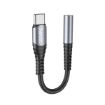 Кабель-переходник HOCO LS33 Type-C Digital 3.5 Audio converter Metal Gray (6931474761163)