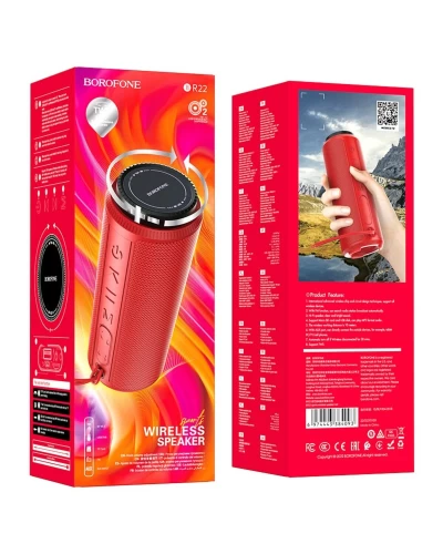 Портативная колонка BOROFONE BR22 sports wireless speaker Red (BR22R)