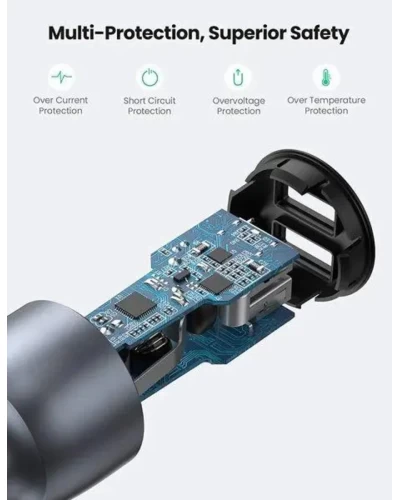 Автомобильное зарядное устройство для UGREEN CD213 Fast Car Charger (Dark Blue) (UGR-10144) (UGR-10144)