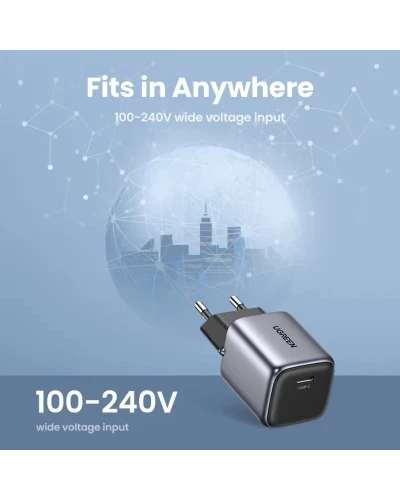 Зарядное устройство для устройства UGREEN CD318 Nexode mini 20W Charger EU (UGR-90664) (UGR-90664)