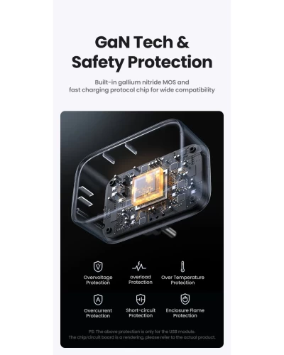 Зарядний пристрій UGREEN CD314 30W Outlet Extender EU (2A1C) (UGR-90613) (UGR-90613)