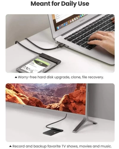 Зовнішня кишеня UGREEN CM321 USB-A to 2.5-Inch SATA Converter 50cm (UGR-70609) (UGR-70609)