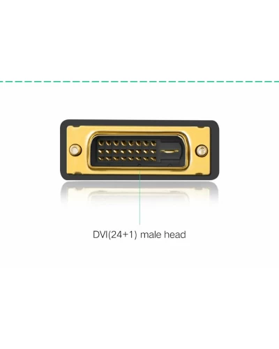 Кабель UGREEN 20124 DVI 24+1 Male to HDMI Female Adapter (Black) (UGR-20124) (UGR-20124)