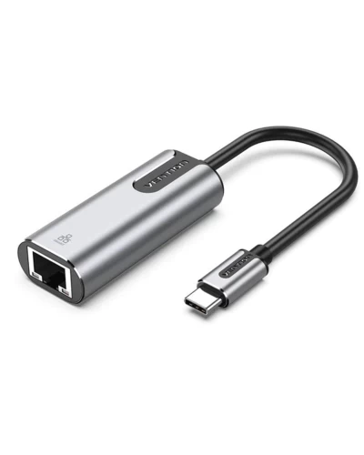 Адаптер Vention USB-C to Gigabit Ethernet Adapter 0.15M Gray Aluminum Alloy Type (CFNHB) (CFNHB)