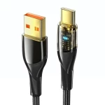 Кабель Essager Interstellar Transparent Design USB Разъем кабеля USB A Type C 7A 1m black (EXCT-XJ01-P) (EXCT-XJ01-P)