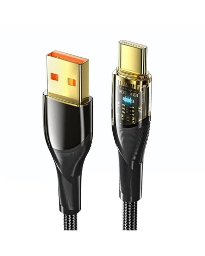 Кабель Essager Interstellar Transparent Design USB Разъем кабеля USB A Type C 7A 1m black (EXCT-XJ01-P) (EXCT-XJ01-P)