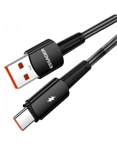 Кабель Essager Sunset USB A Type C 120W USB Charging Cable 2m black (EXC120-CGA01-P) (EXC120-CGA01-P)