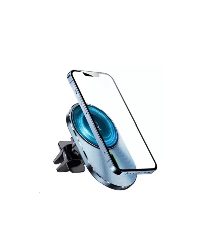 Держатель для мобильного Usams US-CD170 Magnetic Car Wireless Charging Phone Holder (Air Vent) 15W (With Magnetic Ring) Grey (CD170DZ01)