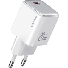 Мережевий зарядний пристрій Usams US-CC183 PD20W Single Port Fast Charger (EU)--X-ron Series White (CC183TC02)