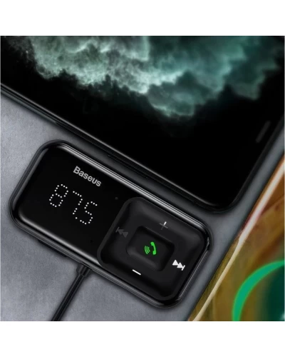ОЗУ с FM-модулятором Baseus T Shaped S-16 Car Bluetooth MP3 Player Black (CCMT000201)