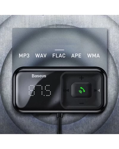 ОЗУ с FM-модулятором Baseus T Shaped S-16 Car Bluetooth MP3 Player Black (CCMT000201)