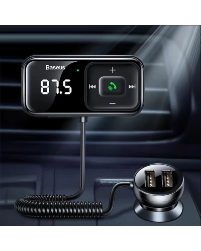 ОЗУ с FM-модулятором Baseus T Shaped S-16 Car Bluetooth MP3 Player Black (CCMT000201)