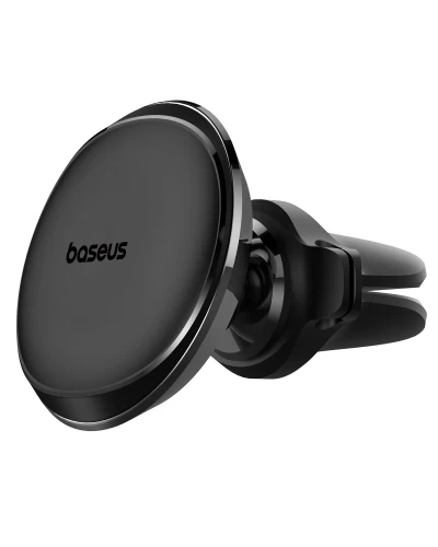 Держатель для мобильного Baseus Magnetic Air Vent Car Mount Holder with cable clip Black (SUGX020001)