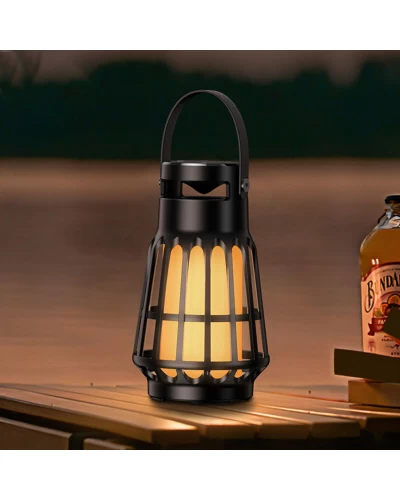 Портативная колонка HOCO BS61 Wild fun outdoor camping light BT speaker Magic Black Nnight (6942007610827)