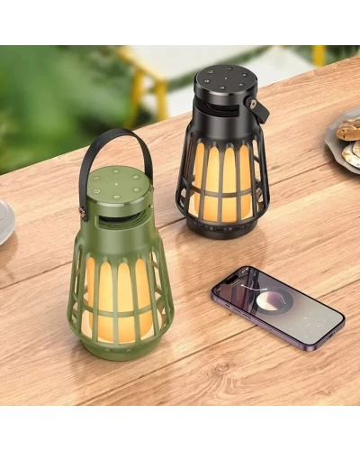 Портативная колонка HOCO BS61 Wild fun outdoor camping light BT speaker Magic Black Nnight (6942007610827)