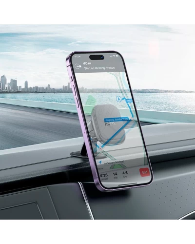 Тримач для мобільного HOCO H30 Brilliant magnetic car holder(center console) Black (6942007611473)