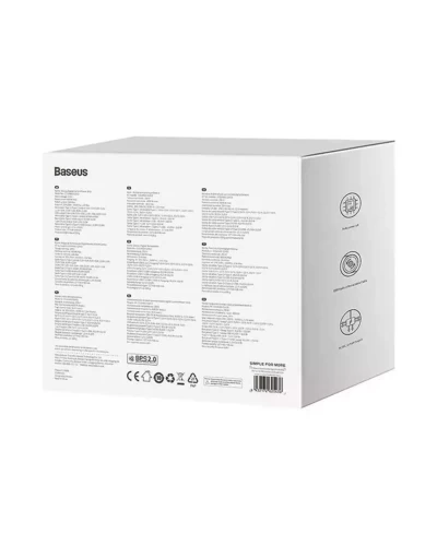 Мережевий зарядний пристрій Baseus PowerCombo Digital PowerStrip 2AC+1U+1C+Retractable-C 65W with 1.5m power cord EU Black (PSLR000301)