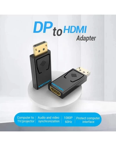 Адаптер Vention DP Male to HDMI Female Adapter Black (HBKB0) (HBKB0)