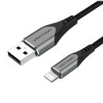 Кабель Vention USB 2.0 A Lightning Cable 2M Gray Aluminum Alloy Type (LABHH) (LABHH)