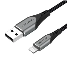 Кабель Vention USB 2.0 A Lightning Cable 2M Gray Aluminum Alloy Type (LABHH) (LABHH)