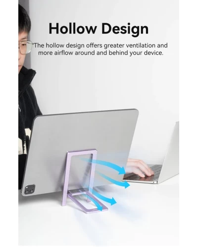 Держатель для телефона Vention Portable Cell Phone Stand Holder Desk Aluminum Alloy Type Gray (KCZH0) (KCZH0)