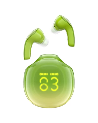 Наушники ACEFAST T9 Crystal (Air) color bluetooth earbuds Avocado Green (6974316282556)