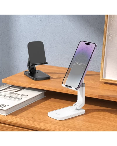 Держатель для мобильного HOCO HD8 Blackfish folding desktop stand White (6942007610810)