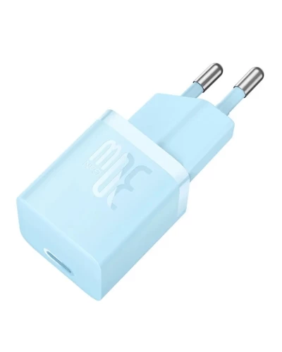Сетевое зарядное устройство для Baseus GaN5 Fast Charger(mini) 1C 30W EU Blue (CCGN070603)