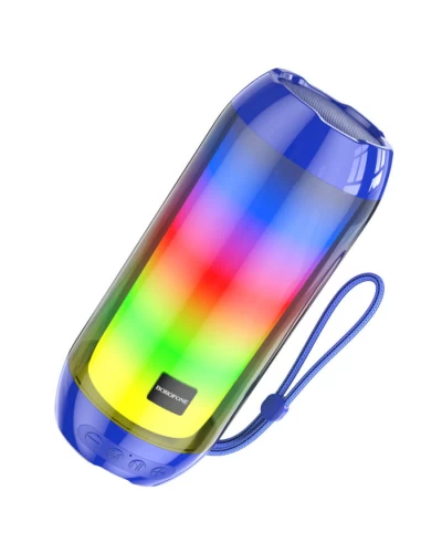 Портативная колонка BOROFONE BR25 Crazy sound colorful luminous BT speaker Blue (6974443386530)
