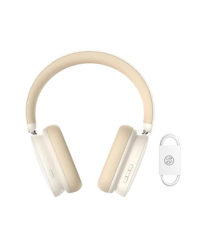 Наушники Baseus Bowie H1 Noise-Cancellation Wireless Headphones Creamy-White (NGTW230202)