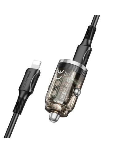 Автомобильное зарядное устройство BOROFONE BZ29A Talented PD36W+QC3.0 автомобильный зарядник (C to iP) Black (6941991108792)
