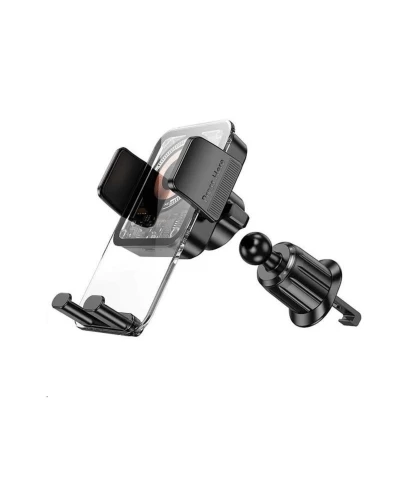 Держатель для мобильного с БЗП BOROFONE BH209 Riley Wireless Fast Charging Car Holder(Air Outlet) Black (6941991108679)
