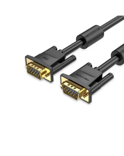 Кабель Vention VGA(3+6) Детский кабель с Ferrite Cores 1M Black (DAEBF) (DAEBF)