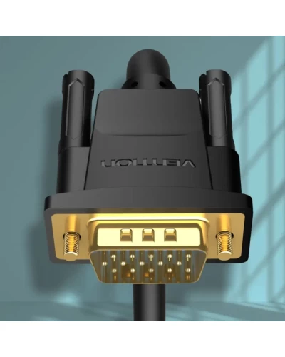 Кабель Vention VGA(3+6) Детский кабель с Ferrite Cores 1M Black (DAEBF) (DAEBF)