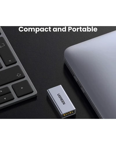 Адаптер UGREEN US381 USB3.0 A/F to A/F Adapter Aluminum Case(UGR-20119) (UGR-20119)