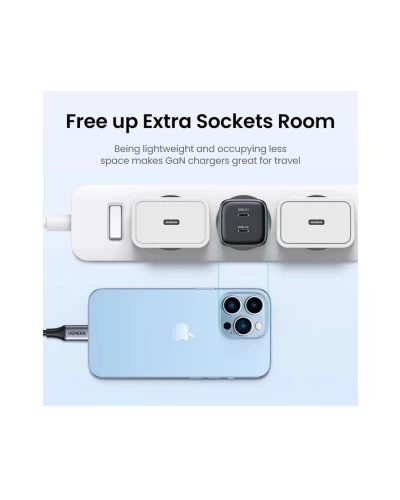 Зарядний пристрій UGREEN CD294 Nexode 45W Charger EU (Space Gray)(UGR-90573) (UGR-90573)