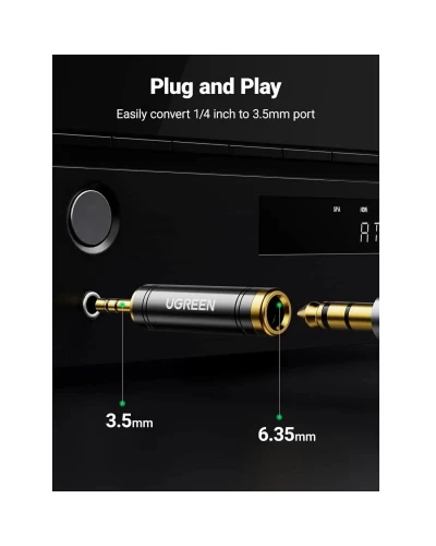 Переходник UGREEN AV168 3.5mm Male to 6.35mm Female Adapter 1pcs(UGR-60711) (UGR-60711)